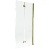Mexen Mist douchewand 2-delig rechts 90 x 150 , transparant, goud - 8A9-090-002-50-00-P
