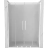 Mexen Velar Duo schuifbare douchedeuren 140 , matglas, wit - 871-140-000-32-20