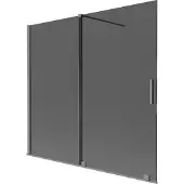 Mexen Velar badwand tweedelig schuifbaar 170 x 150 , grafiet, gunmetal - 896-170-000-41-95
