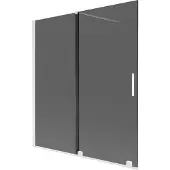 Mexen Velar badwand 2-delige schuifwand 150 x 150 , grafiet, wit - 896-150-000-41-20