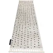 Rugsx Tapijt, Vloerbekleding BERBER SYLA B752 stippen , crème - voor keuken, naar de gang 70x300 cm