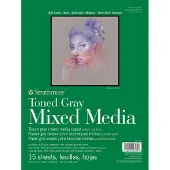 Strathmore Getinte Mixed Media Papier - Getinte Grijze 9"X12" - 15 Vellen