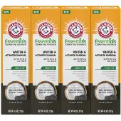 Arm & Hammer Essentials fluoridevrije tandpasta witter + actieve kool - 4 pakjes van 4,3 oz tubes Clean Mint - 100% natuurlijk zuiveringszout