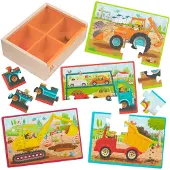 Battat Toys Puzzle Construction Vehicles Puzzle Veelkleurig Kinderen