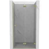Mexen Lunar-F opvouwbare douchedeur rechts 60 , transparant, goud geborsteld - 836-060-000-55-00-P