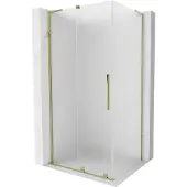 Mexen Velar L douchecabine schuifdeur 110 x 100 , matglas, goud - 871-110-100-33-50