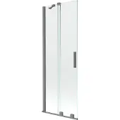 Mexen Velar tweedelige verschuifbare badwand 75 x 150 , transparant, kanonmetaal - 896-075-000-01-95