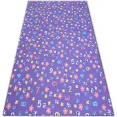 Rugsx Tapijt voor kinderen Numbers paars nummers, alfabet, cijfers 100x300 cm