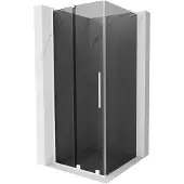Mexen Velar L schuifdouchecabine 100 x 100 , grafiet, wit - 871-100-100-43-20