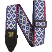 Ernie Ball Jacquard Gitaarband, Blauwe Crux (P05336)