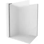 Mexen Kioto L douchewand Walk-in 90 x 200 , ijsglas, zwart - 800-090-103-70-30