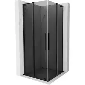Mexen Velar L Duo schuifdouchecabine 100 x 100 , grafiet, zwart - 871-100-100-02-43-70