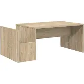 vidaXL Salontafel Sonoma Eik 90 x 45 x 35 cm Bewerkt hout