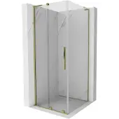 Mexen Velar L douchecabine schuifdeur 110 x 110 , transparant, goud - 871-110-110-03-50
