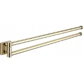 Mexen Rufo dubbele draaibare handdoekhouder, goud - 7050925-50