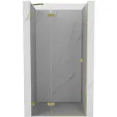 Mexen Lunar douchedeur draaibaar links 115 , transparant, goud geborsteld - 834-115-000-55-00-L