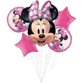 Amscan - Minnie Mouse Forever folieballon boeket - 5 stuks