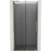 Mexen Velar L schuifdouchedeur 90 , grafiet, goud - 871-090-003-41-50