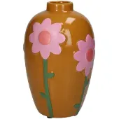 Diversen Vaas bloemen multi 13x13x20cm