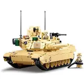 Sluban Model Bricks M1A2 SEP V2 Abrams bouwspeelgoed kinderen vanaf 6 jaar - Constructiespeelgoed modelbouw - bouwdoos met 781 bouwstenen - M38-B0892