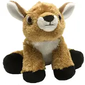Wild republic knuffel hert junior 18 cm pluche bruin/wit/zwart