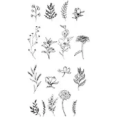 SIZZIX Clear Stamps Garden Botanicals (666641)