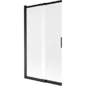 Mexen Fox badwand 2-delige schuifdeur 100 x 150 , mat, zwart - 891-100-002-70-30