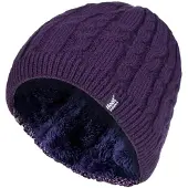 Heat Holder - Fleece gevoerde Alesund-hoed voor dames - Paars