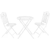 Helloshop26 Bistroset voor tuin wit metaal 03_0006934