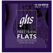 GHS BASS STRINGS STAINLESS STEEL FLAT THREAD STEEL MEDIUM SET /5C !45-65-85-105-126-126