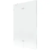 Mexen Lunar douchescherm 2-delig links 110 x 150 , transparant, wit - 897-110-100-20-00-L