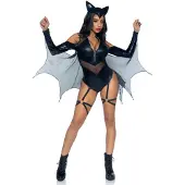 Leg avenue 2 PC Midnight Bat inclusief zi - XS / ZWART