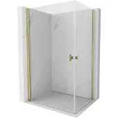 Mexen Mist-B Duo draaideur douchecabine 90 x 70 , transparant, goud - 8A2-090-070-50-00