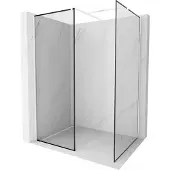 Mexen Kioto douchewand Walk-in 120 x 80 , zwart frame, wit - 800-120-202-20-70-080