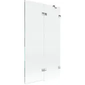 Mexen Lunar badwand 2-delig rechts 100 x 150 , transparant, chroom - 897-100-100-01-00-P