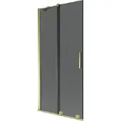 Mexen Velar 2-delige schuifbare badwand 95 x 150 , grafiet, goud - 896-095-000-41-50