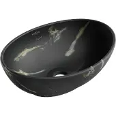 Mexen Elza inbouwwastafel 40 x 33 cm, zwarte steen - 21014084