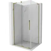 Mexen Velar L schuifdouchecabine 120 x 85 , transparant, goud - 871-120-085-03-50