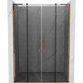 Mexen Velar L Duo schuifdeur douchedeur 150 , grafiet, roze goud - 871-150-003-42-60