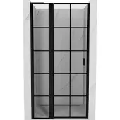 Mexen Mist L vleugeldeur links 95 , zwarte raster, zwart - 8A4L-095-000-70-77-L