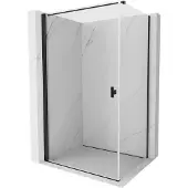 Mexen Mist-B douchecabine draaideur 80 x 95 , transparant, zwart - 8A2T-080-095-70-00
