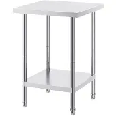 DUOKU Keuken Werktafel RVS--680 x 680 x 864 mm-3 Verstelbare Hoogteniveaus
