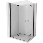 Mexen Mist-F Duo inloopdouche links 105 x 75 , transparant, zwart - 8A6-105L-075P-70-00