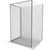 Mexen Kioto douchewand Walk-in 130 x 90 , zwart frame, wit - 800-130-212-20-70-090