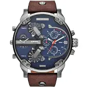 Diesel DZ7314 Mr Daddy Dual Time Chronograaf Navy Blauw Wijzerplaat Herenhorloge