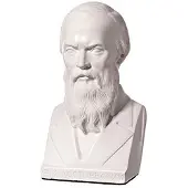 Danila-Souvenirs Russische schrijver Fjodor Dostojevski marmeren buste standbeeld sculptuur 14 cm