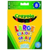 Crayola Wasbare Krijtjes, Groot, 8 Kleuren - 2 Pakketten
