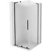 Mexen Velar L douchecabine schuifdeur 110 x 110 , matglas, zwart - 871-110-110-33-70