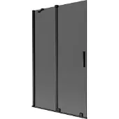 Mexen Velar tweedelige verschuifbare badwand 110 x 150 , grafiet, zwart - 896-110-000-41-70