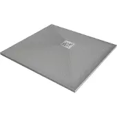 Mexen Stone+ composiet douchebak vierkant 100 x 100 , grijs-beton - 44611010